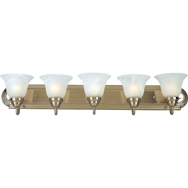Maxim Lighting Essentials 5-Light 36" Wide Satin Nickel Vanity Light 8015MRSN - main